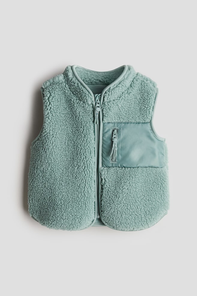 

Жилет из флиса Тедди H&M, бирюзовый