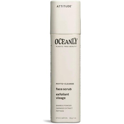 

ATTITUDE Oceanly Скраб-карандаш для лица Проверено EWG Не содержит пластика Растительные и минеральные ингредиенты Веганские и не тестируемые на животных косметические продукты PHYTO CLEANSE Без запаха 30 грамм