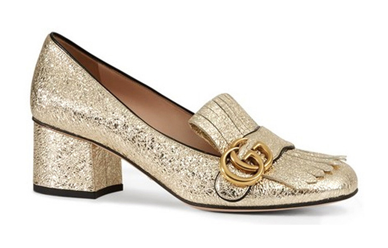 

Золотые туфли Marmont 55 мм Gucci