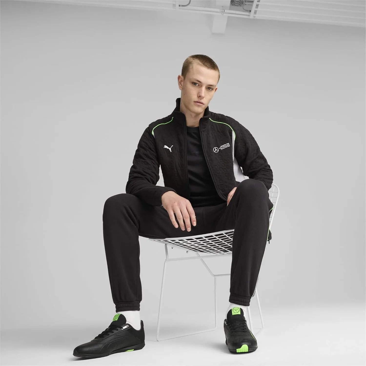 Кроссовки Puma Unisex Mapf1 Tune Cat, черный/зеленый — фото 2