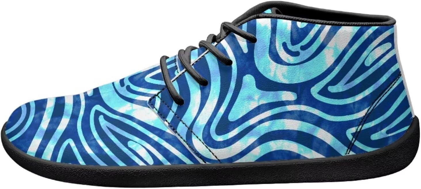 

Мужские кроссовки с широким носком, повседневные минималистичные дышащие ходовые кроссовки с подошвой с нулевым перепадом Pointodoor, Swirl Print