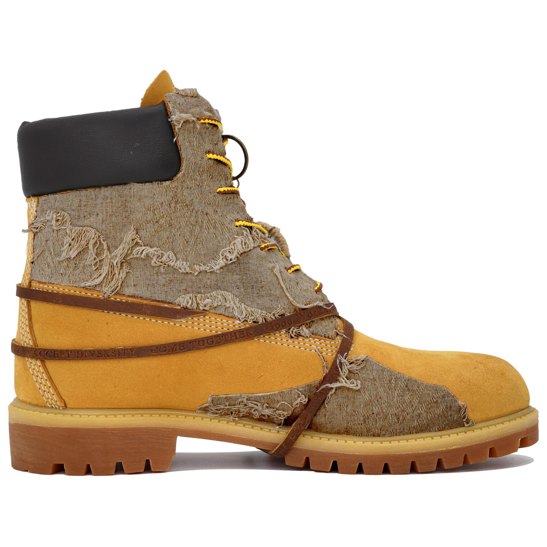 Мужские ботинки Timberland Martin кастомизированные "Пустыня", коричневый — фото 4