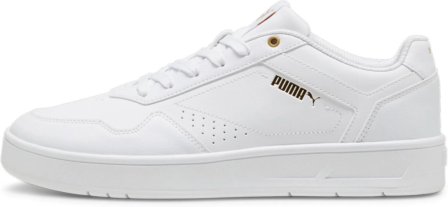 Мужские спортивные кроссовки Puma Court Classic 353780, белый/золотой