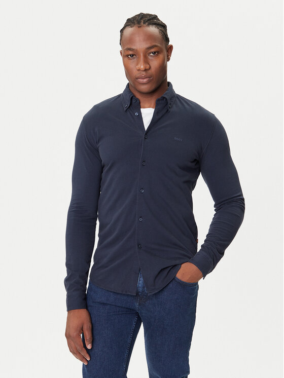 

Рубашка slim fit Myjersey 50543089 Boss, синий
