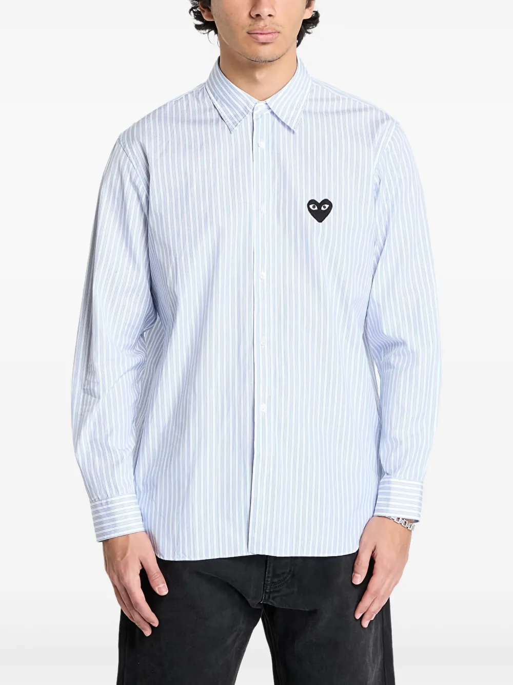 

Рубашка Black Heart Striped Comme Des Garçons Play, синий
