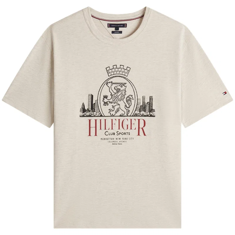 Футболка мужская с круглым вырезом Moderate Tommy Hilfiger, Greige HGF