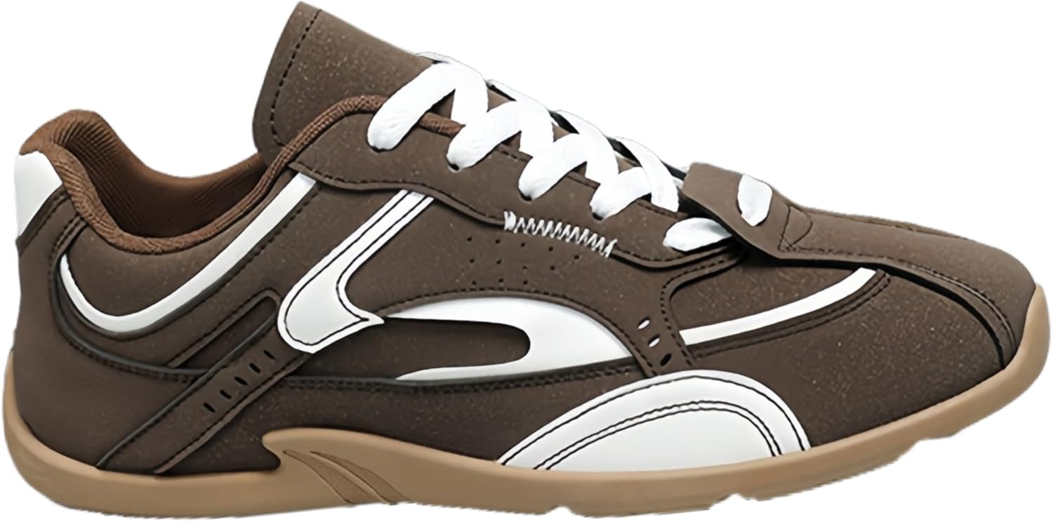 

Мужские легкие спортивные кроссовки большого размера для бега и повседневной носки - с тонкой текстурой, гибкие и удобные, с противоскользящей и износостойкой подошвой Clolinde, коричневый