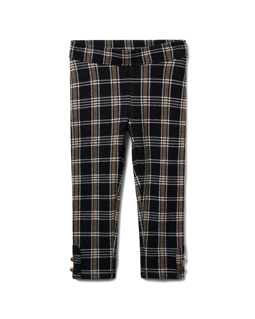 

Брюки из жаккарда с манжетами на пуговицах от Janie and Jack Tartan, черный