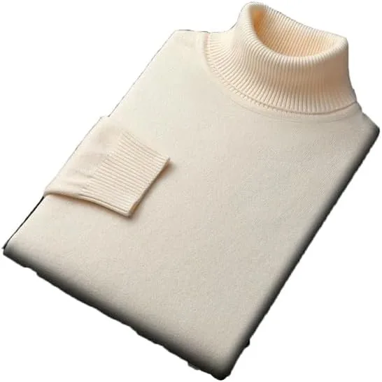 

Мужской вязаный свитер с высоким воротником, Slim Fit