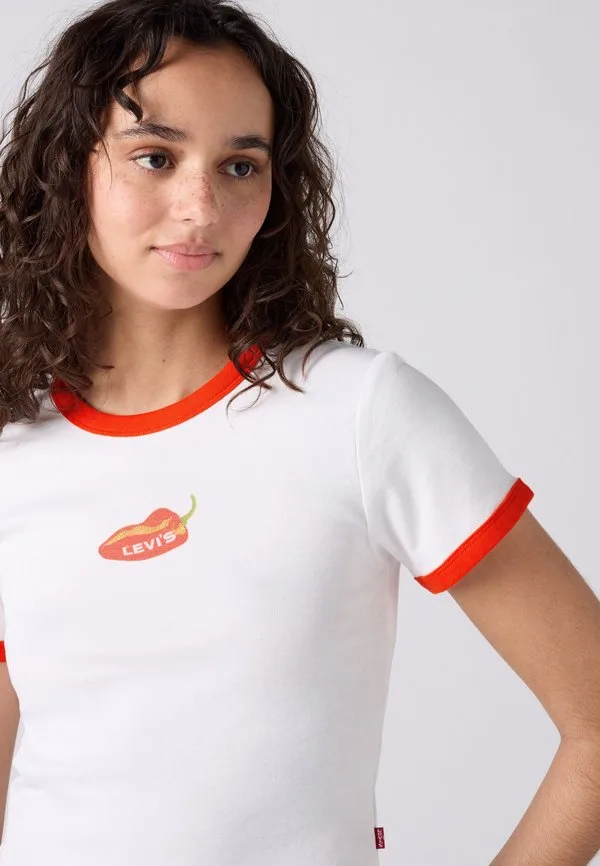 Футболка с графическим мини-принтом в виде колеровки Levi'S, Lse_Spicy Pepper W Glitter Bright White — фото 4