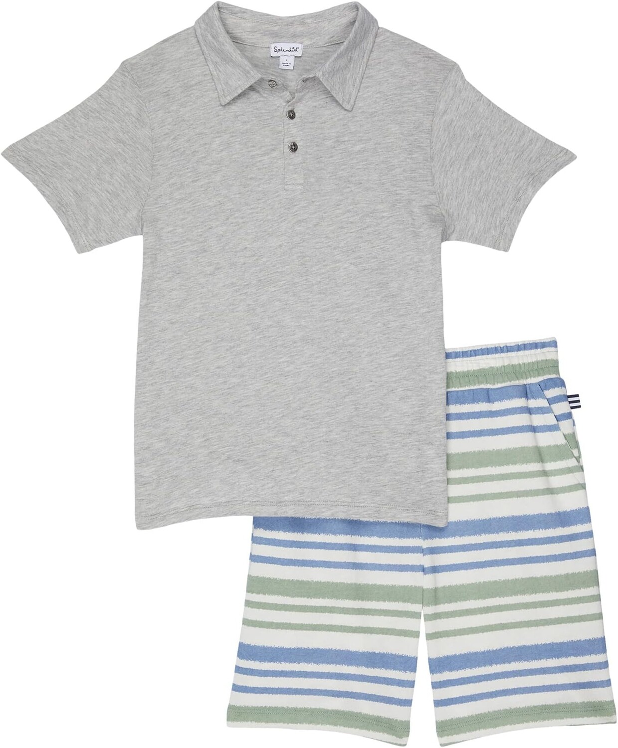 

Детский набор Splendid Littles Cali Short Sleeve Polo Set, цвет Blue Multi Stripe