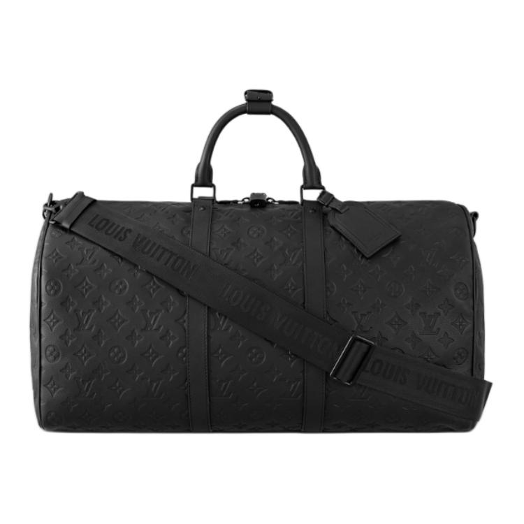 

LOUIS VUITTON Сумка Keepall Bandouliere 50 Monogram Shadow Black