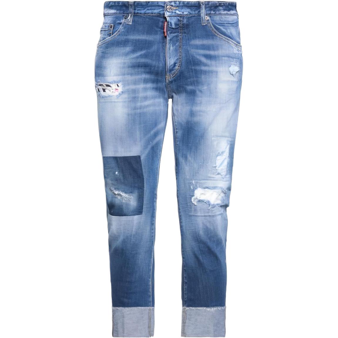 

Dsquared 2 Мужские джинсы, синие, средней ширины, зауженные книзу