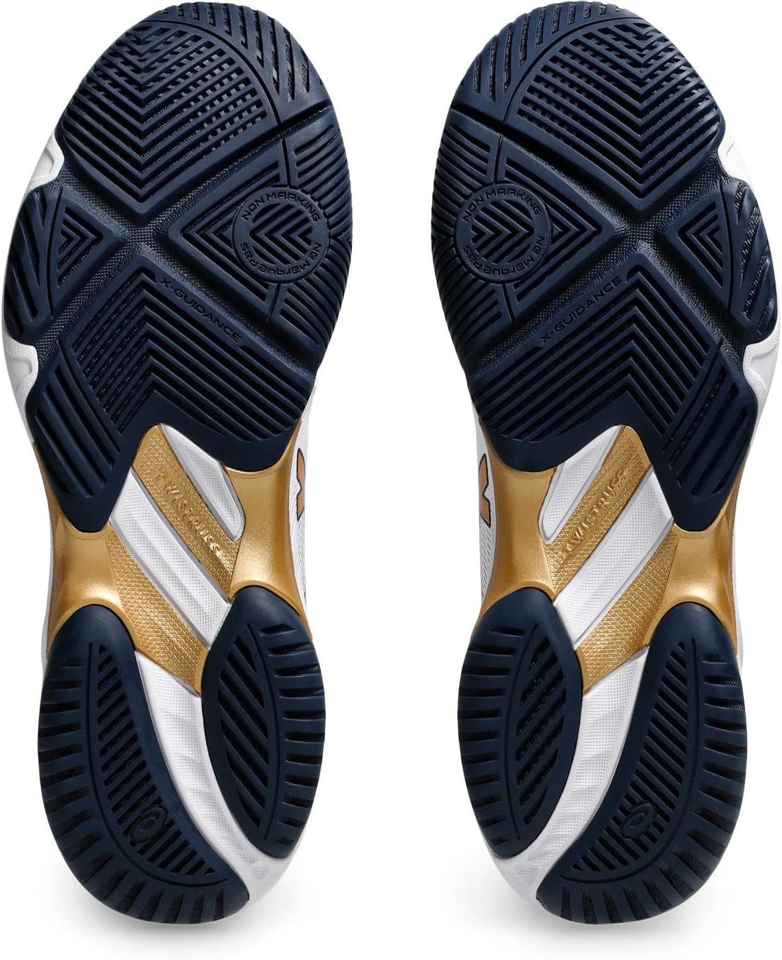 Кроссовки ASICS Netburner Ballistic FF 3 Volleyball Shoe, White/Pure Gold — фото 3