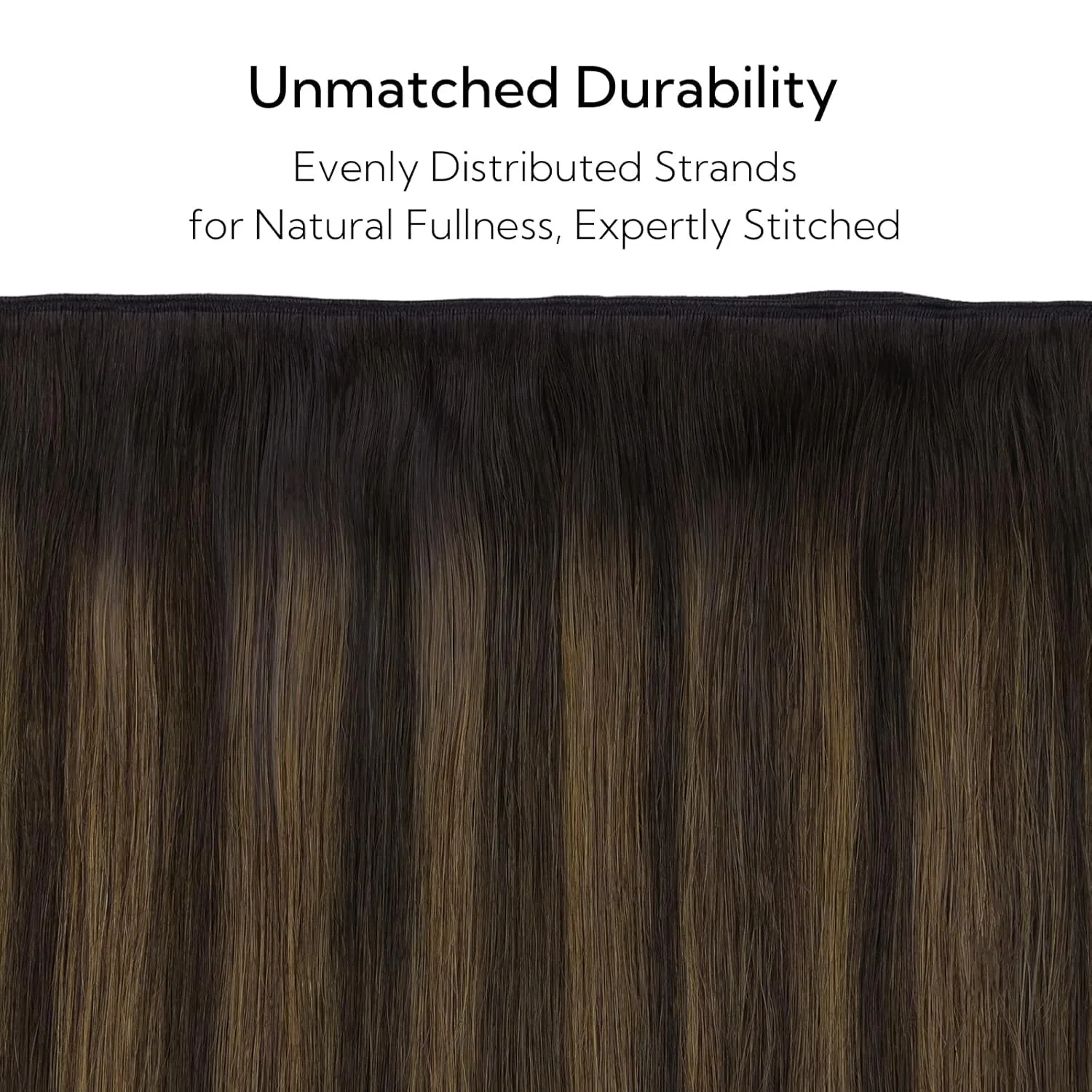 Накладные волосы на трессах Remy от Hotbanana Hotbanana, #2/6/2 Balayage Dark Brown To Chestnut Brown — фото 3
