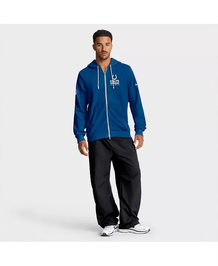 Мужская официальная утилитарная толстовка с молнией Royal Indianapolis Colts Sideline Standard Issue Player Dri-FIT Nike — фото 3