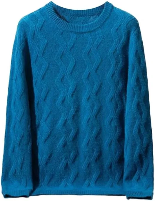 

Свитер мужской из 100% кашемира, круглый вырез, волна