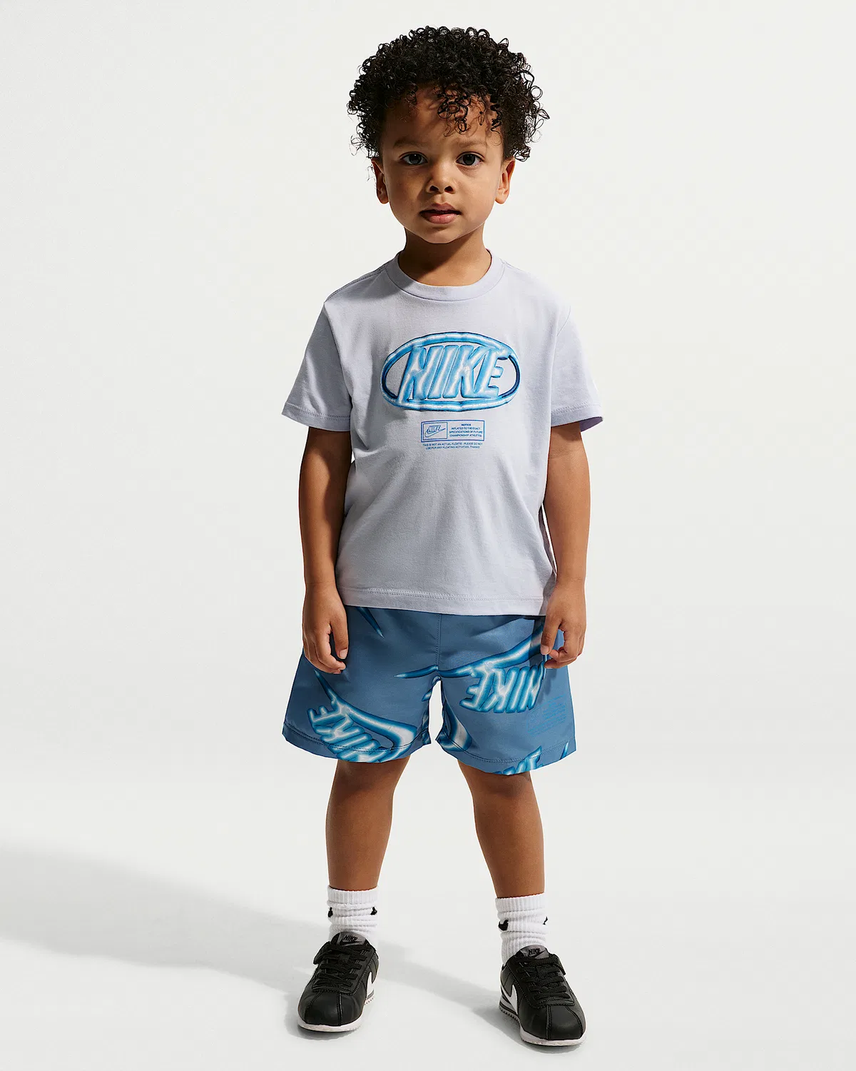 Детский набор из футболки и шорт с плавательным эффектом Nike Sportswear Club, Work Blue