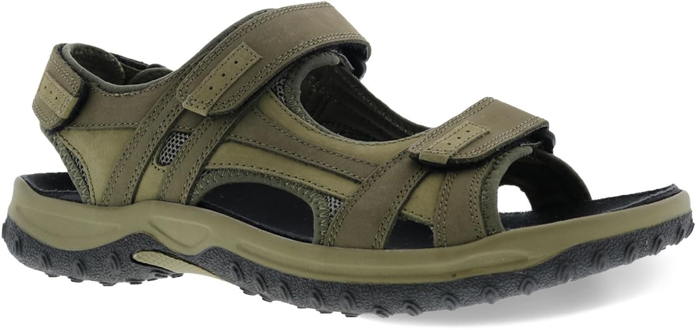 

Мужские спортивные сандалии с открытым носком Drew Shoe Warren из кожи, Olive