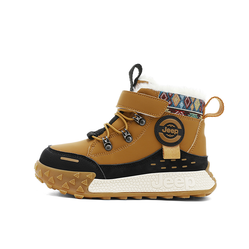 

Jeep Детские высокие зимние ботинки Anti Kick и Breathable черно-коричневые