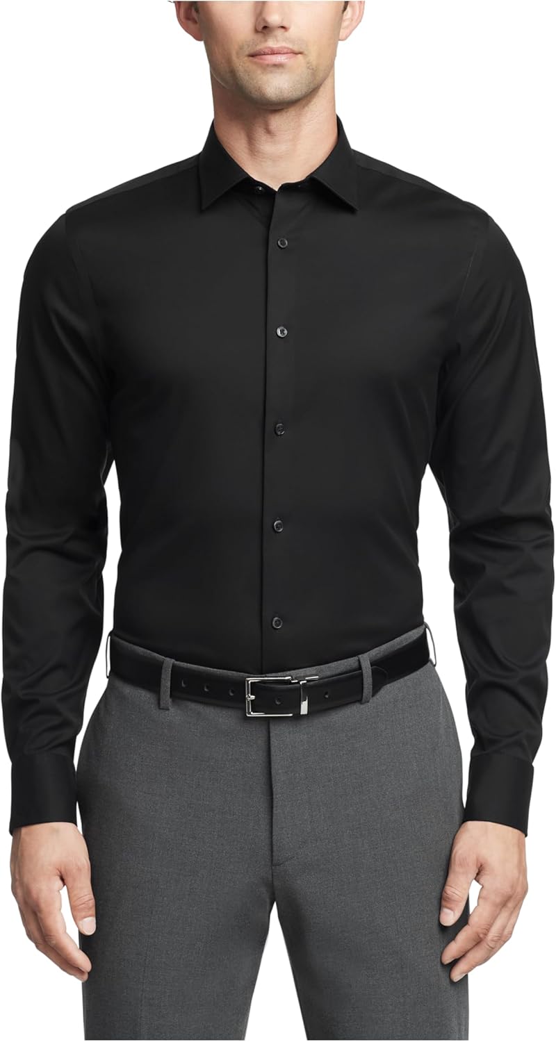 

Мужская рубашка Calvin Klein Slim Fit из тонкого хлопкового эластичного материала, Black