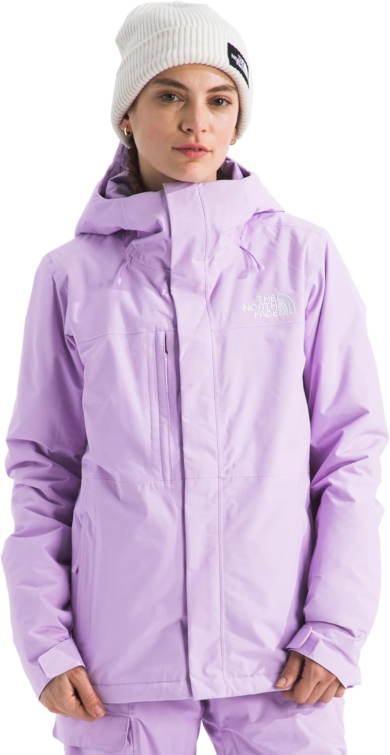 

THE NORTH FACE Женская утепленная куртка Freedom (стандарт и плюс сайз) | Водоотталкивающая пропитка, капюшон совместим со шлемом, Lite Lilac