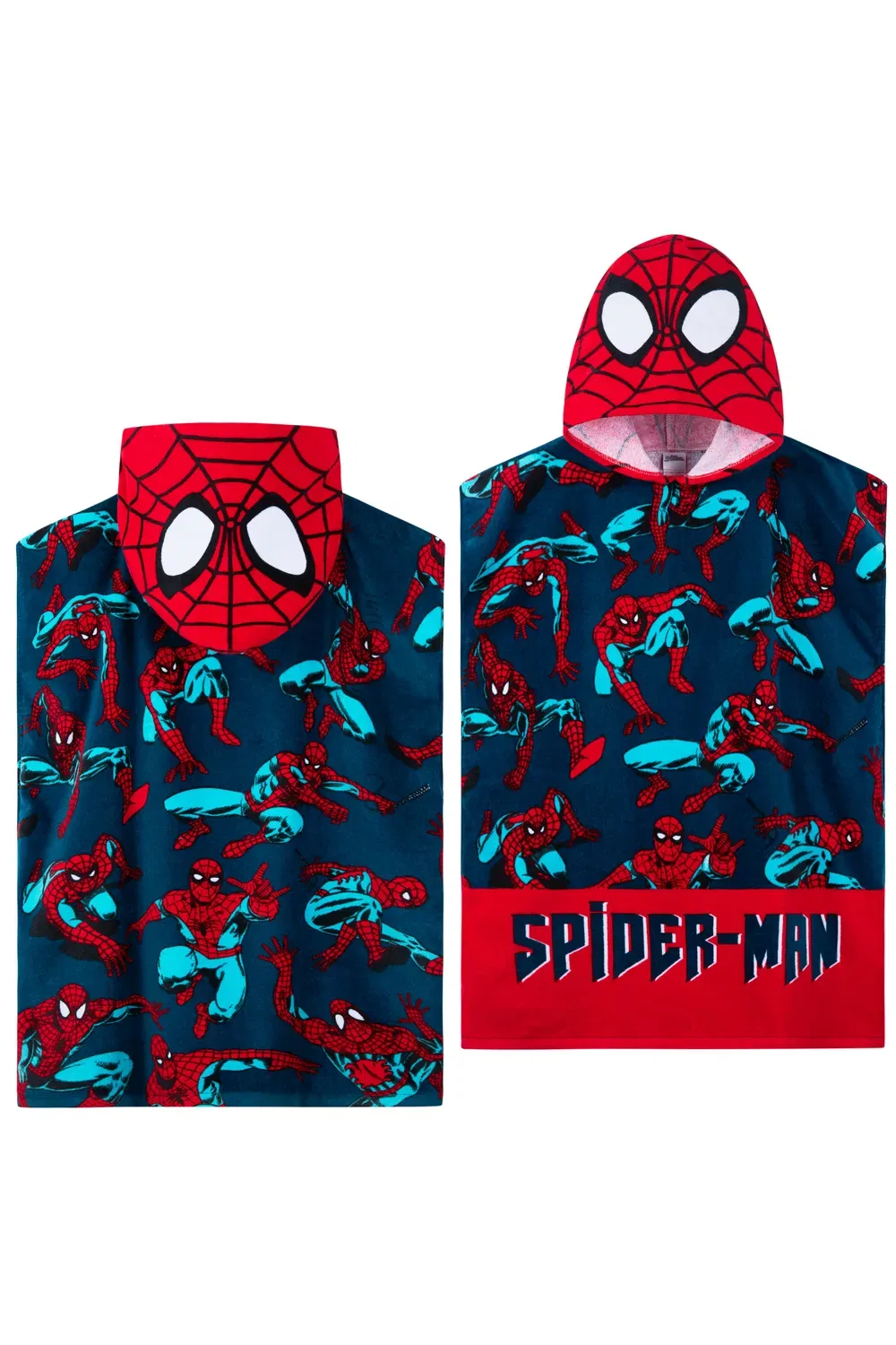 Детский пончо Marvel Spiderman, мультиколор