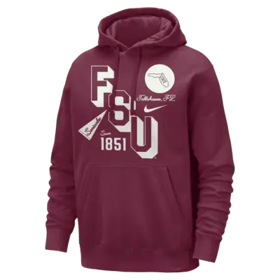 

Худи Nike Florida State Club, цвет Team Maroon/Summit White
