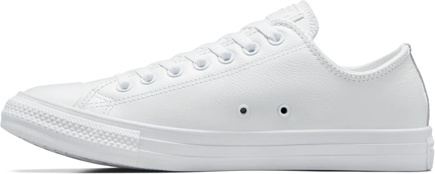 Кроссовки Converse Chuck Taylor All Star Adult's Mono Leather Ox runners, 15460, унисекс - взрослые кроссовки, White Monocrom — фото 2