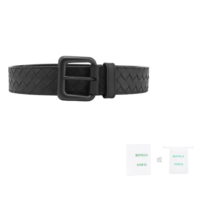 

Bottega Veneta Кожаный ремень из коровьей кожи мужской шириной 3,5 см, Dark Gray