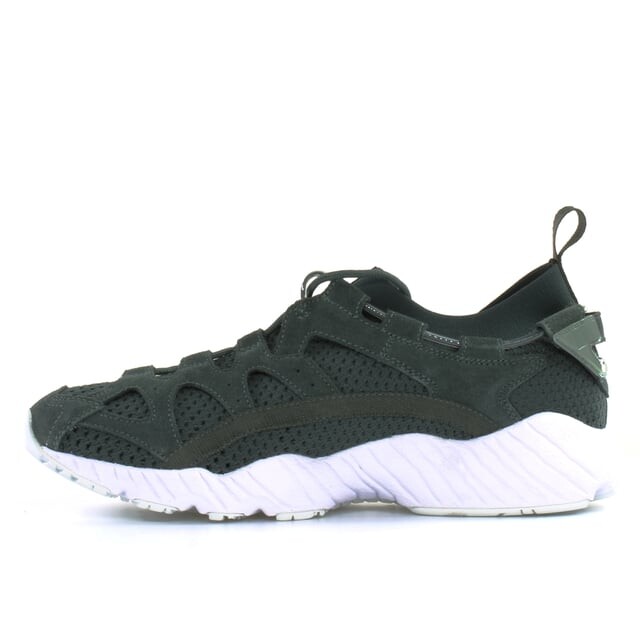 Мужские вязаные темно-зеленые кроссовки Gel Mai Asics, белый — фото 4
