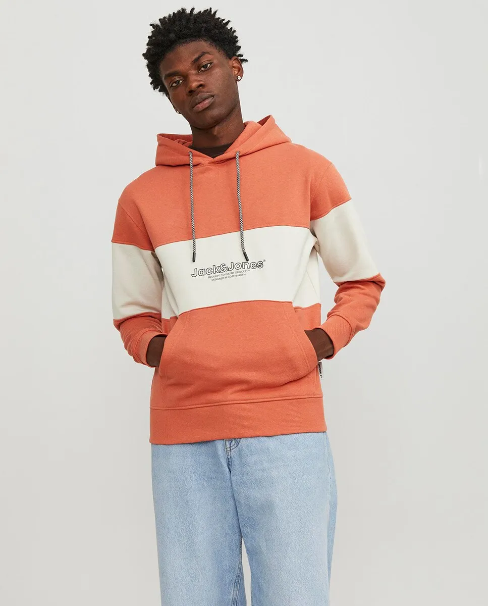 

Мужская толстовка с капюшоном Jack & Jones, цвет Melocotón