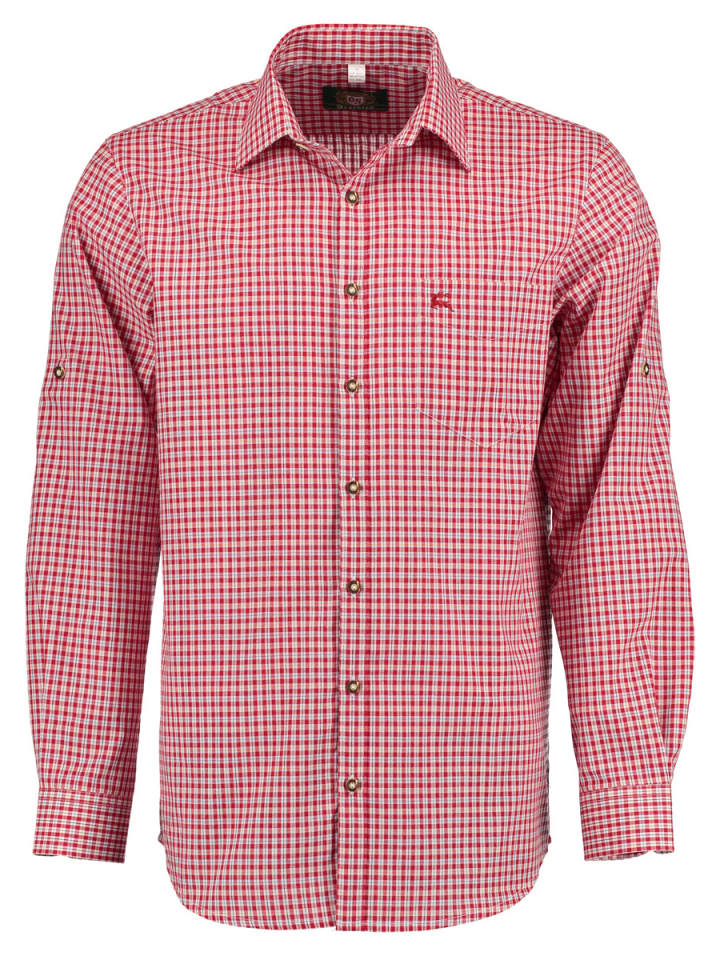 

Традиционная рубашка Вакас средне-красного цвета OS-Trachten