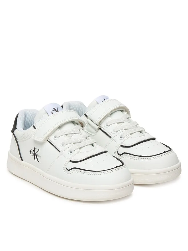 Calvin Klein Низкие кроссовки на шнуровке и липучке V1X9-83278-1355 S, белый — фото 2