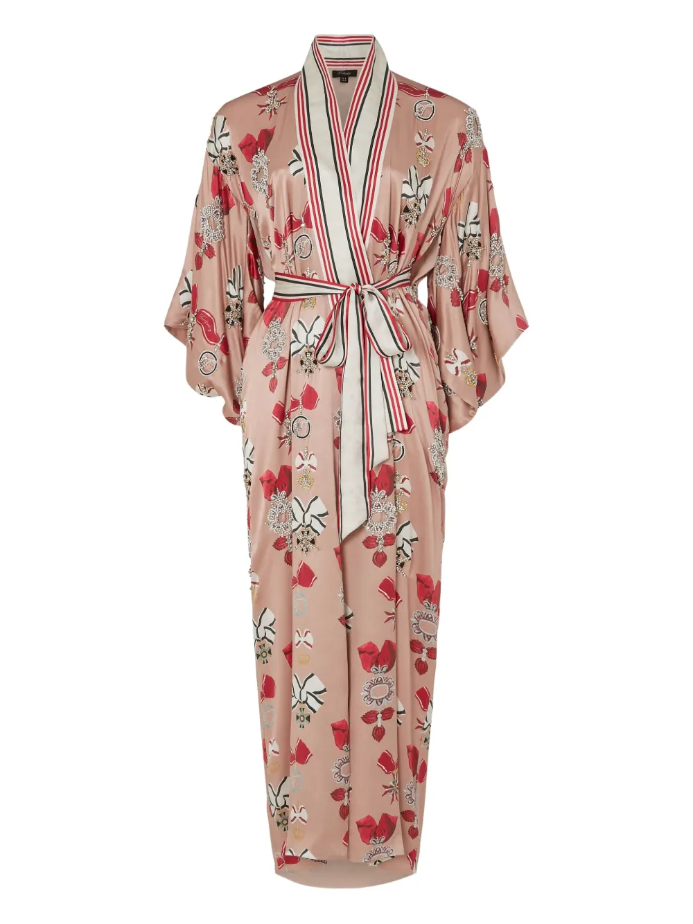 

Шелковое пальто с цветочным принтом Temperley London, розовый