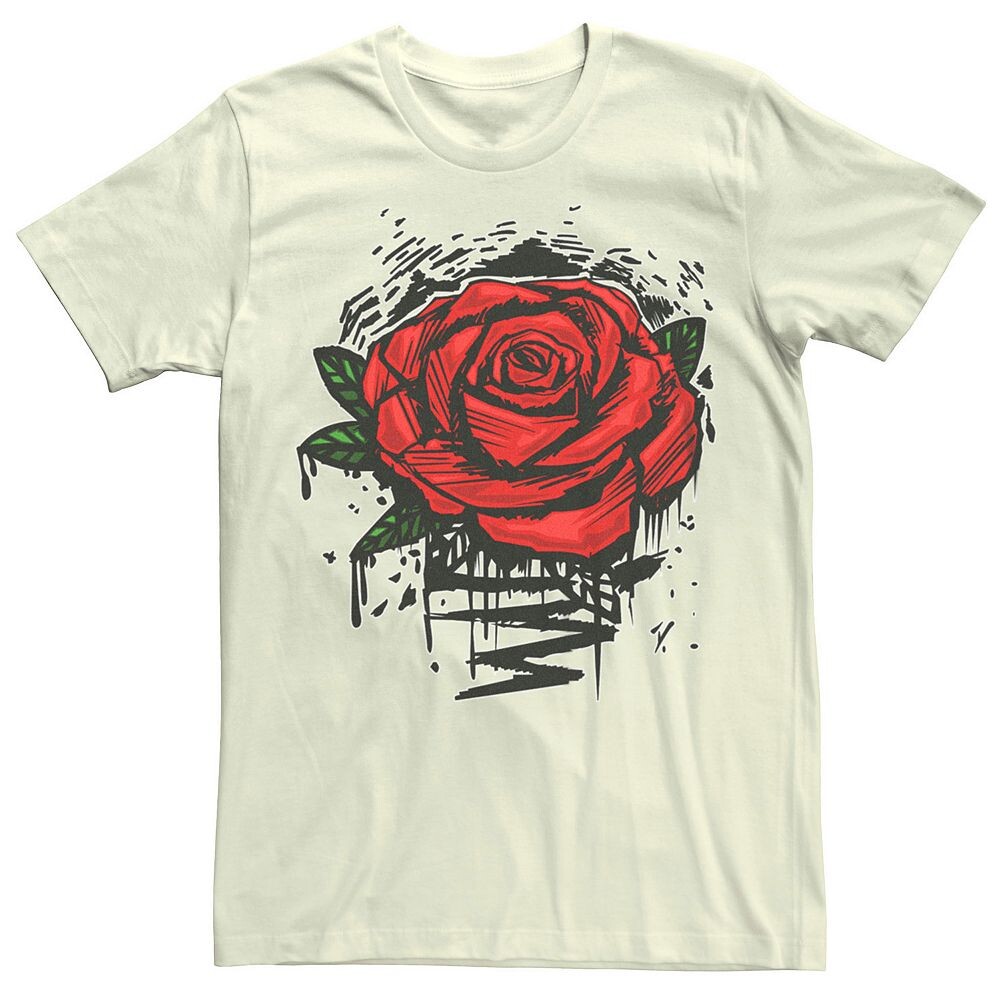 

Мужская футболка Rugged Rose Drip с рисунком Licensed Character, цвет Natural