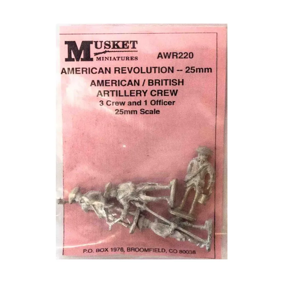 

Американский/британский артиллерийский расчет, American Revolution Miniatures (25mm)