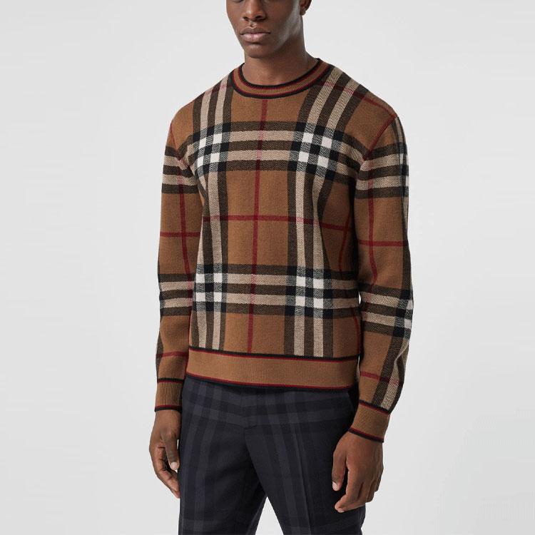 Свитер мужской Burberry Трикотажный, берёзово-коричневый — фото 4