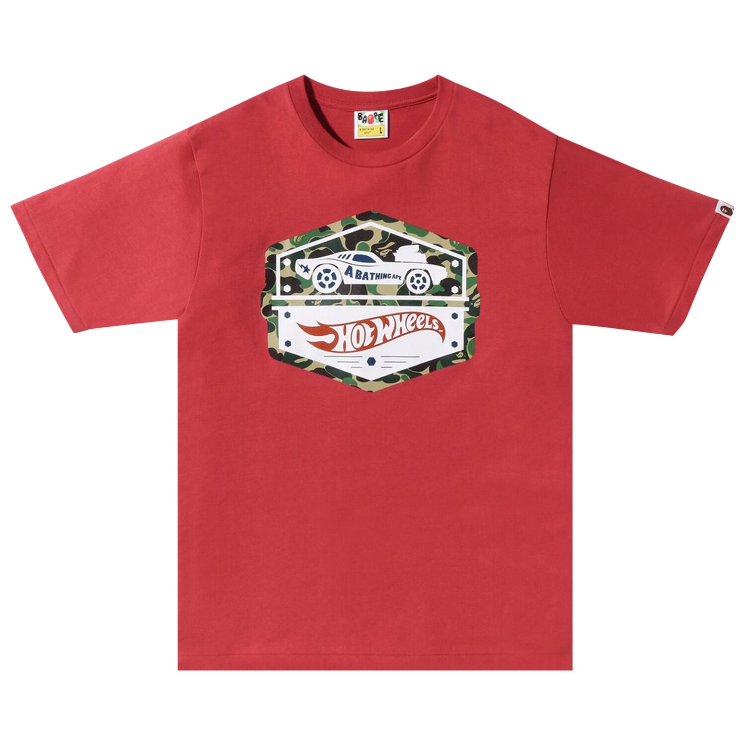 

Футболка BAPE x Hot Wheels Car, красная, Красный, Футболка BAPE x Hot Wheels Car, красная
