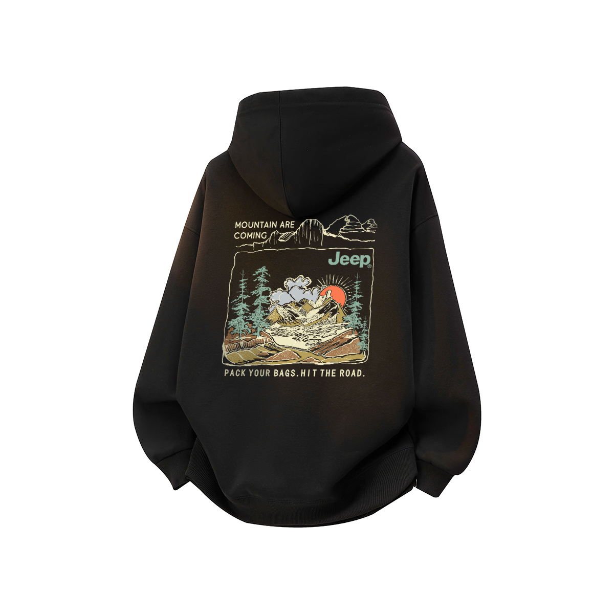 

Толстовка Unisex Hooded Moderate Regular Jeep, pure черный