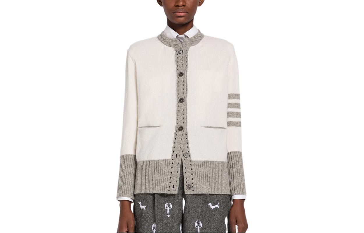 

Трикотажная футболка женская белая THOM BROWNE