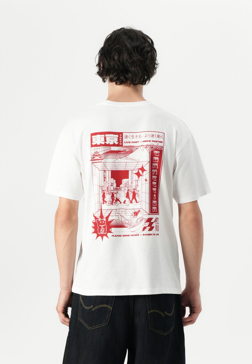 

Футболка с принтом JORRUSH TEE CREW NECK Jack & Jones, белый