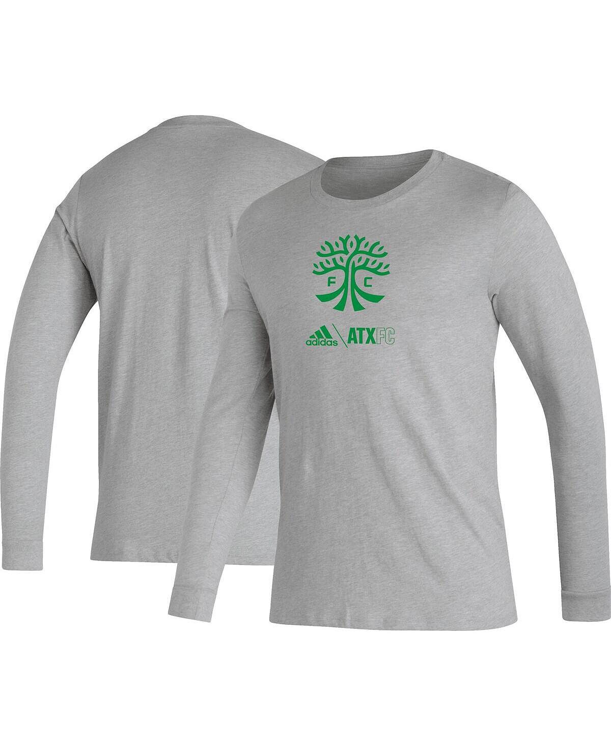 

Мужская футболка с длинным рукавом Heather Grey Austin FC Icon adidas