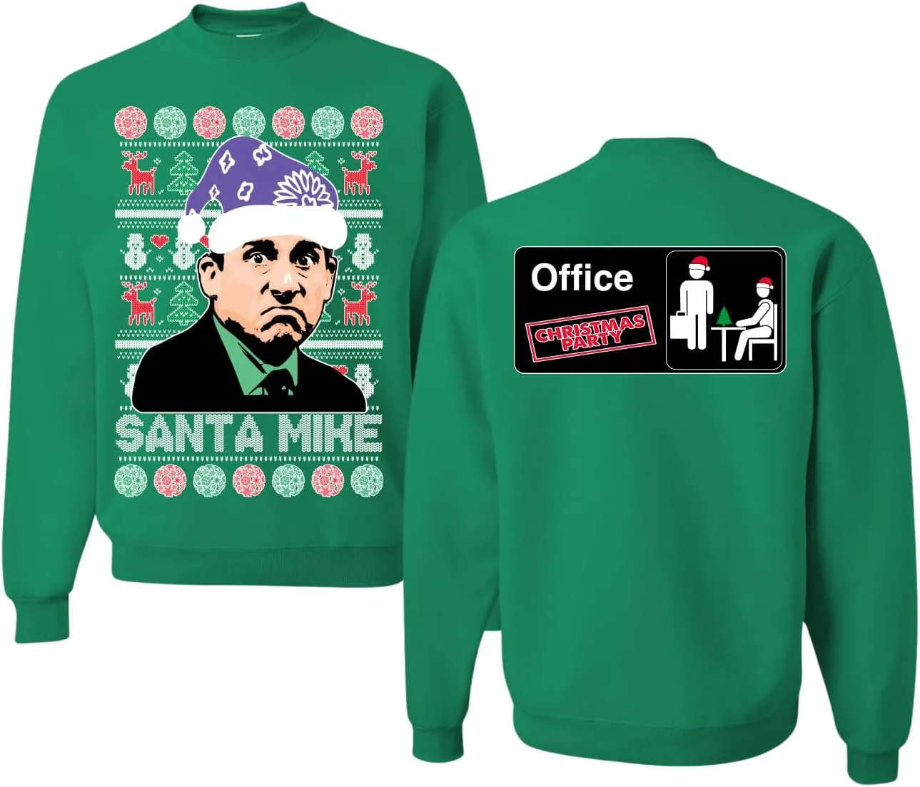 

Свитшот The Office с принтом Wild Bobby Santa Mike Michael Scott