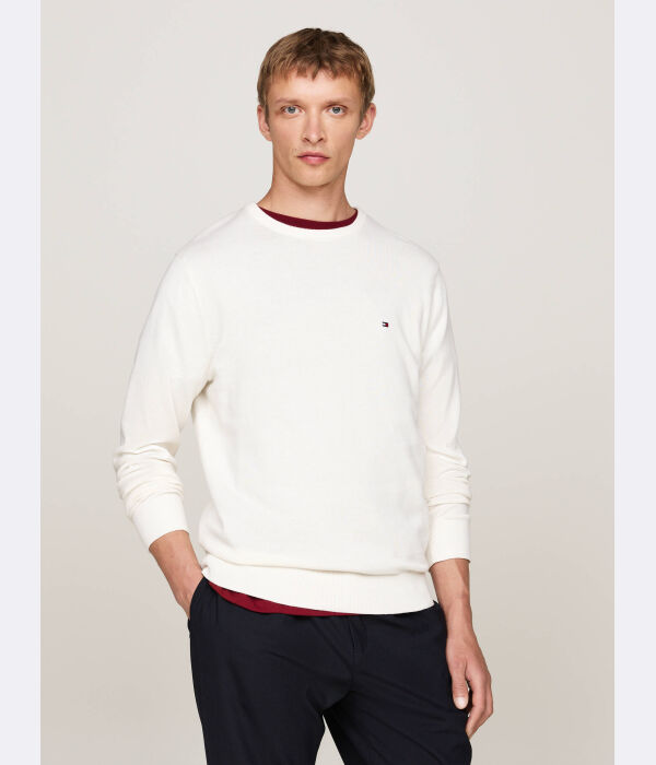 

Свитер мужской Tommy Hilfiger базовый, экрю