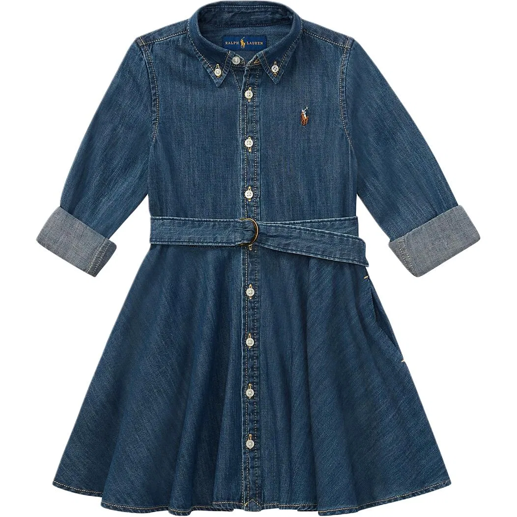 Платье индиго Polo Ralph Lauren для детей