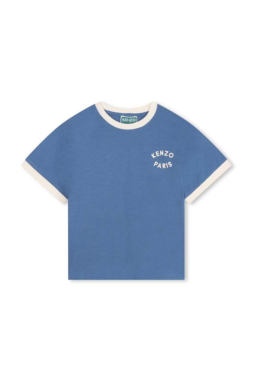 

Детская хлопковая футболка Kenzo Kids, синий