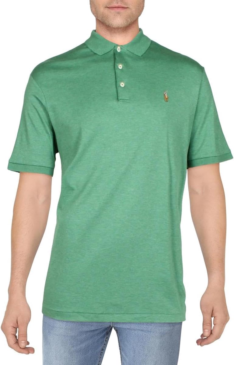 

POLO RALPH LAUREN Мужская новая классическая поло, Green Hthr/Multi