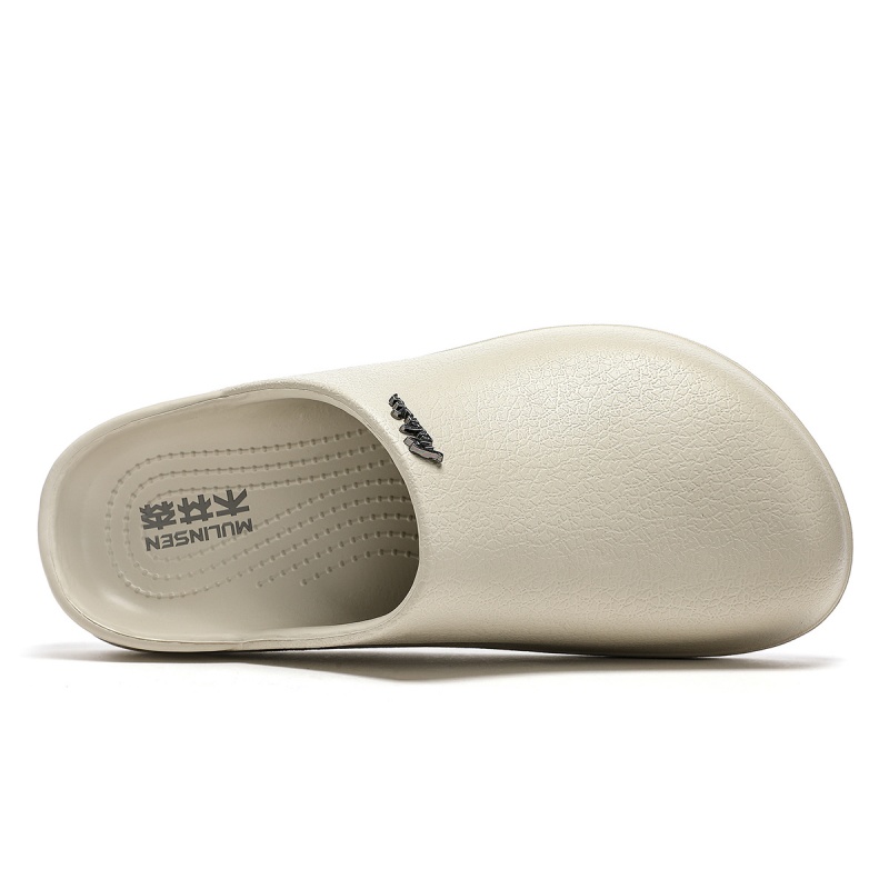 Mulinsen EVA нескользящие закрытые тапочки унисекс черные, цвет Black — фото 3