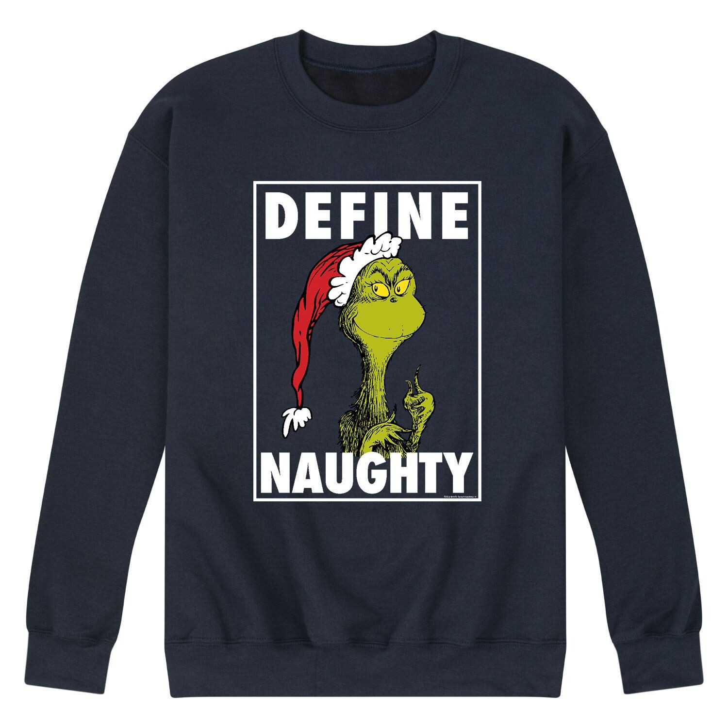 

Мужской свитшот Dr. Suess The Grinch Naughty Licensed Character